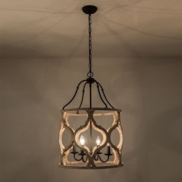 Luminária pendente estilo vintage com 4 lanternas