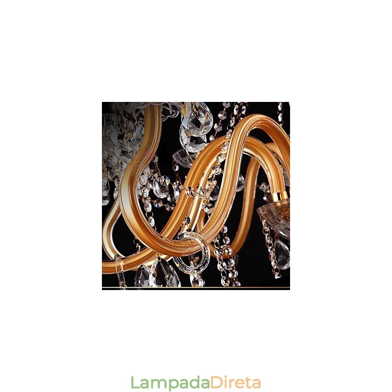 Lustre de vidro moderno contemporâneo tradicional clássico vintage com pintura em cristal