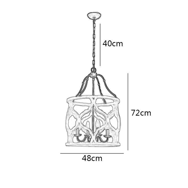 Luminária pendente estilo vintage com 4 lanternas
