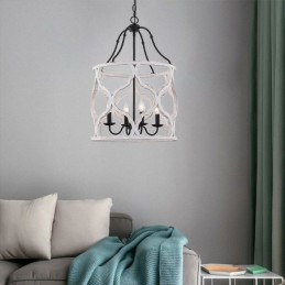 Luminária pendente estilo vintage com 4 lanternas