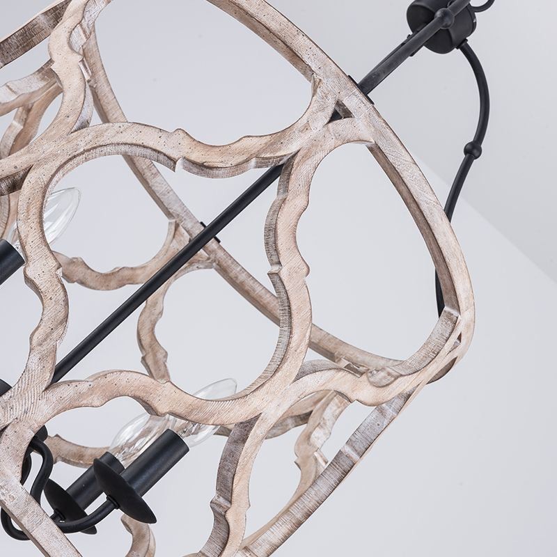 Luminária pendente estilo vintage com 4 lanternas