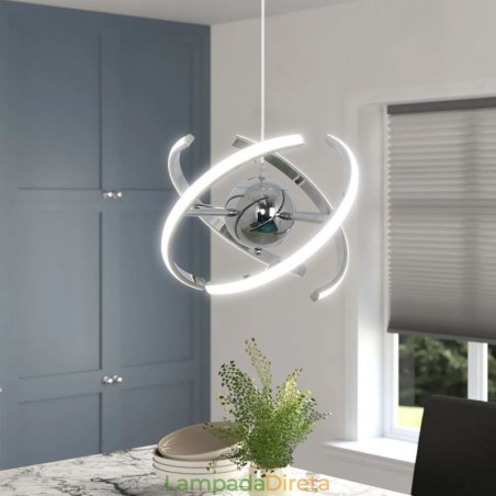 Luminária pendente de globo giratória Luminária de teto decorativa Luminária pendente de globo giratória Luminária de teto decorativa