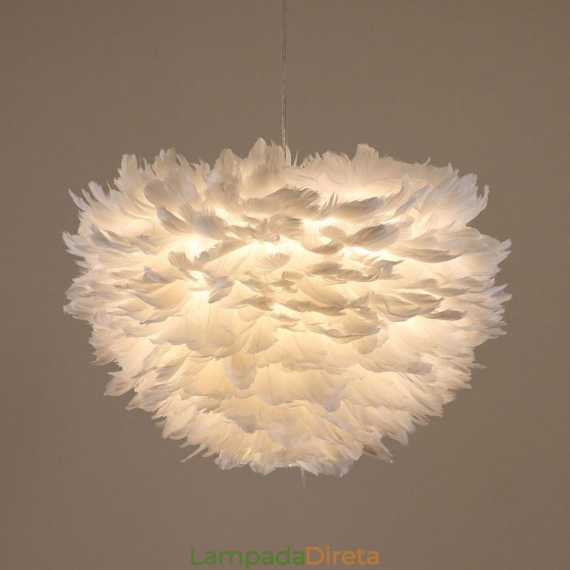 Luminária pendente decorativa Pretty Feather