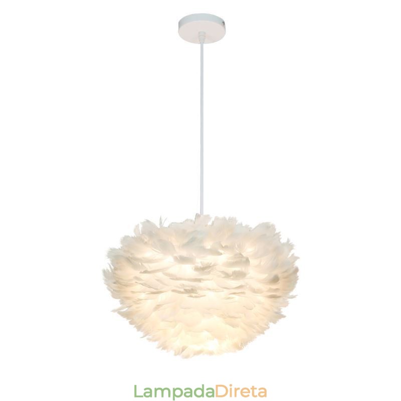 Luminária pendente decorativa Pretty Feather