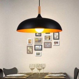 Luminária pendente moderna minimalista decorativa preta e branca