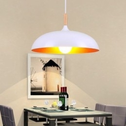 Luminária pendente moderna minimalista decorativa preta e branca