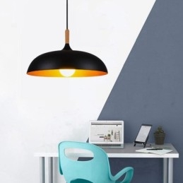 Luminária pendente moderna minimalista decorativa preta e branca