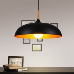 Luminária pendente moderna minimalista decorativa preta e branca