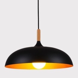 Luminária pendente moderna minimalista decorativa preta e branca