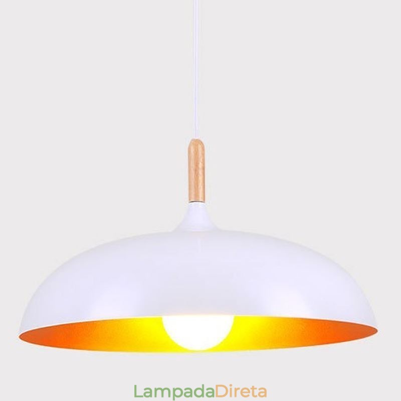 Luminária pendente moderna minimalista decorativa preta e branca