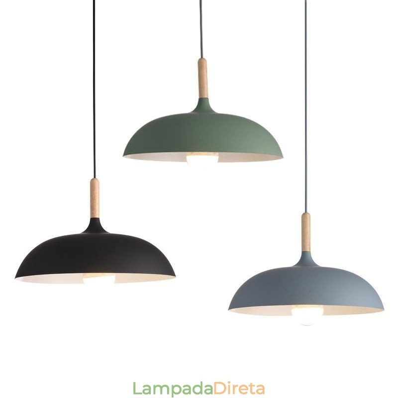 Luminária pendente moderna Luminária pendente colorida Macaron