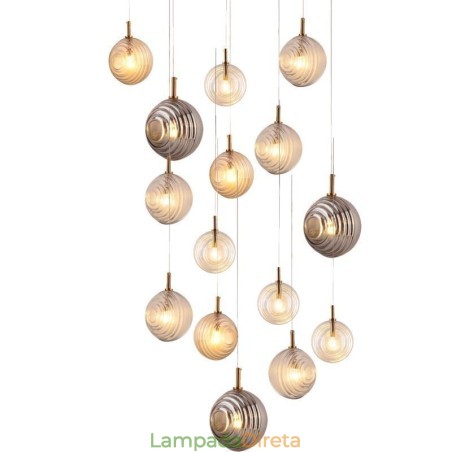 Luminária pendente de vidro criativa decorativa globo de vidro loft Luminária pendente de vidro criativa decorativa globo de vidro loft