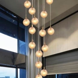 Luminária pendente de vidro criativa decorativa globo de vidro loft