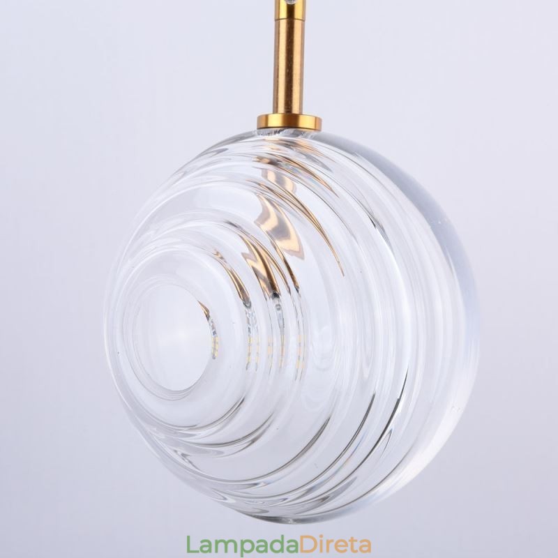 Luminária pendente de vidro criativa decorativa globo de vidro loft