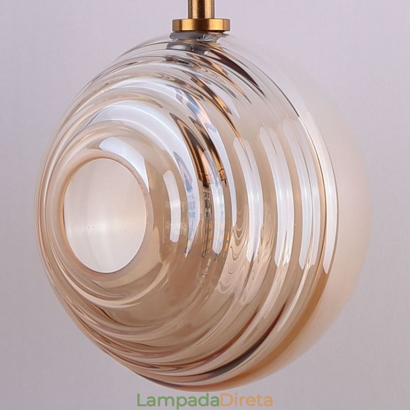 Luminária pendente de vidro criativa decorativa globo de vidro loft