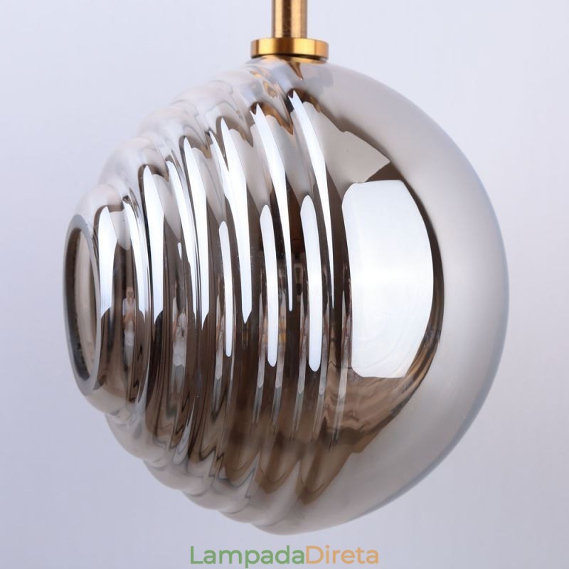 Luminária pendente de vidro criativa decorativa globo de vidro loft