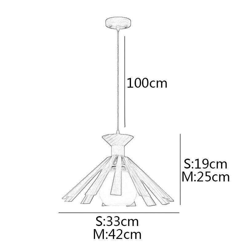 Luminária pendente de madeira estilo simples