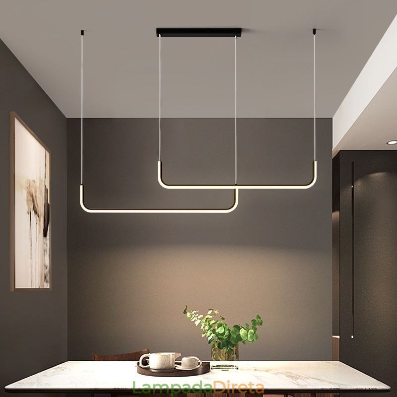 Luminária pendente moderna e minimalista