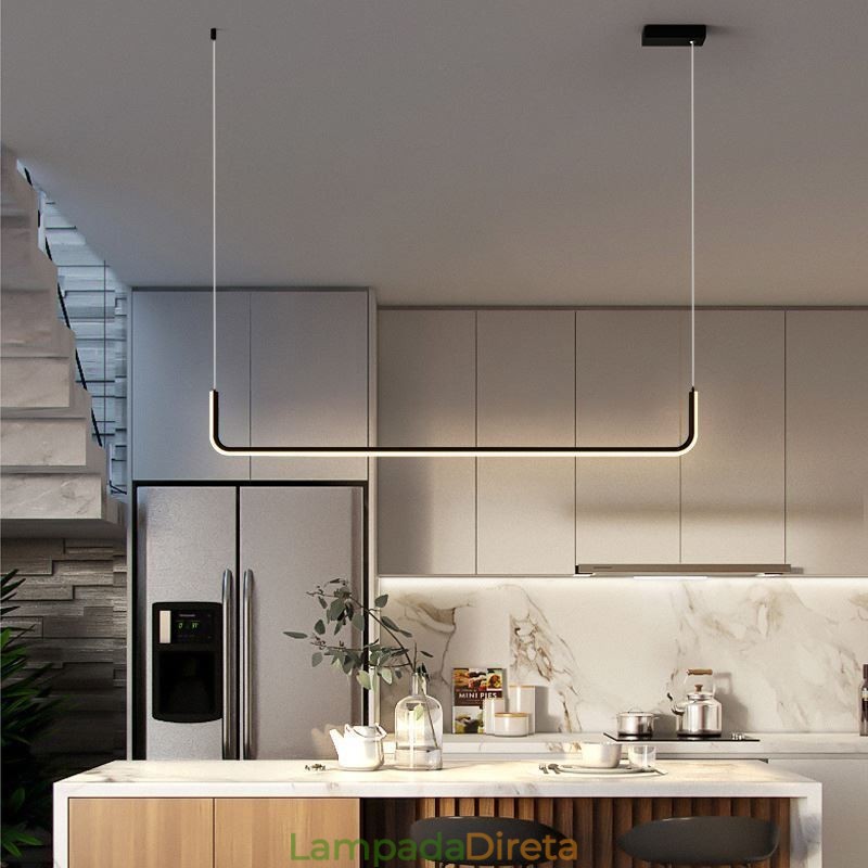 Luminária pendente moderna e minimalista