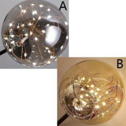 Luminária pendente Magic Bean estilo nórdico, luminária pendente Gypsophila com bola de vidro