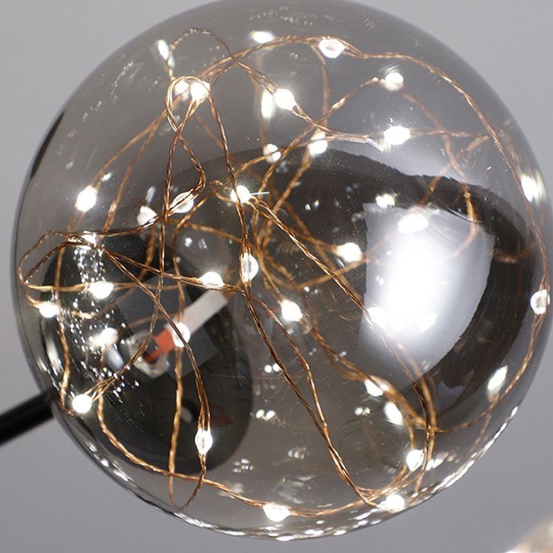 Luminária pendente Magic Bean estilo nórdico, luminária pendente Gypsophila com bola de vidro