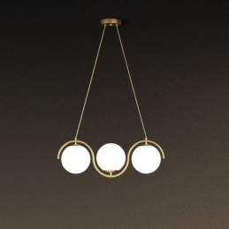 Luminária pendente moderna de globo de vidro Luminária minimalista
