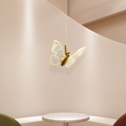Luminária pendente de acrílico borboleta luminária de teto