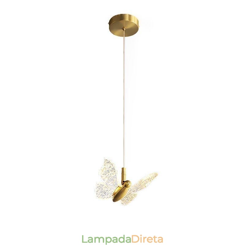 Luminária pendente de acrílico borboleta luminária de teto