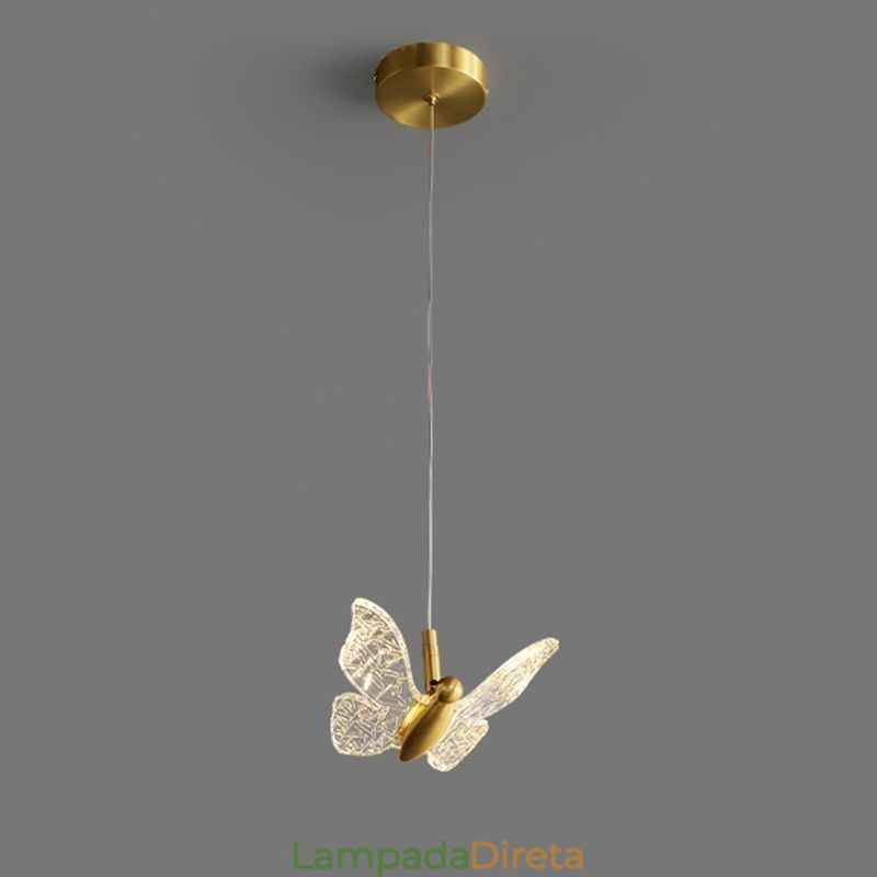 Luminária pendente de acrílico borboleta luminária de teto