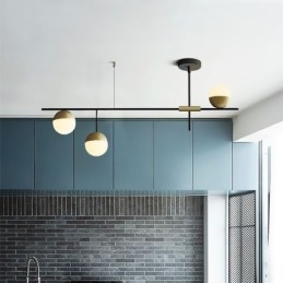 Lustre de teto com bola de vidro