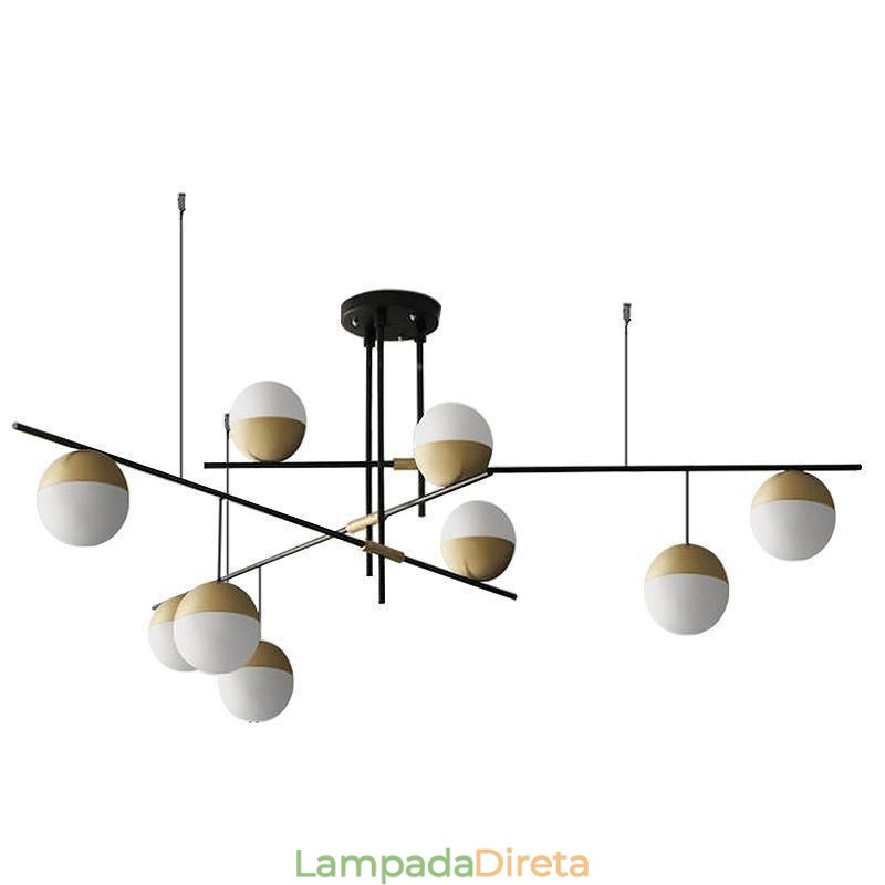 Lustre de teto com bola de vidro