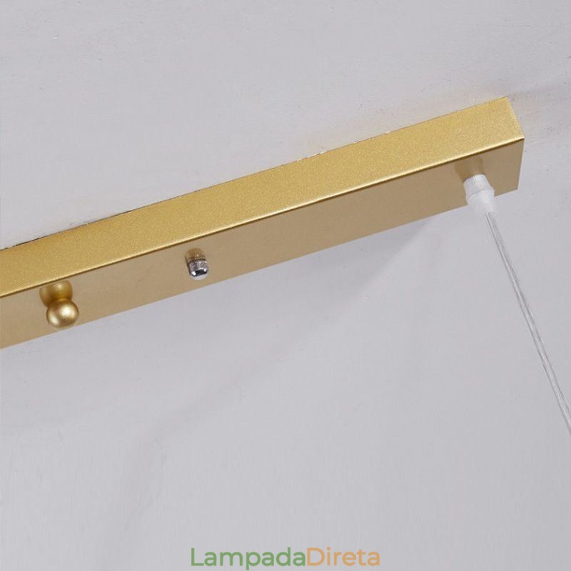 Luminária pendente moderna minimalista com 4 lâmpadas, luz decorativa