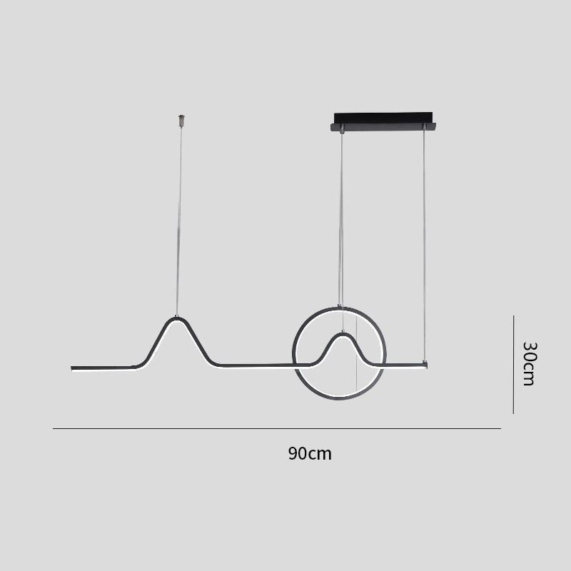 Luminária pendente minimalista decorativa 52W
