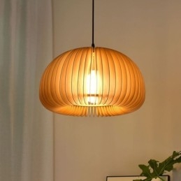 Luminária pendente estilo retrô Basswood Abóbora Luminária pendente