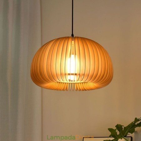 Luminária pendente estilo retrô Basswood Abóbora Luminária pendente Luminária pendente estilo retrô Basswood Abóbora Luminária pendente