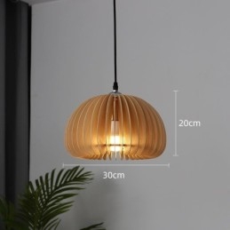 Luminária pendente estilo retrô Basswood Abóbora Luminária pendente