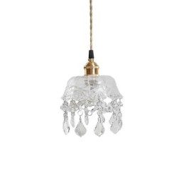Elegante luminária pendente de vidro com cabeça única Mini luminária pendente