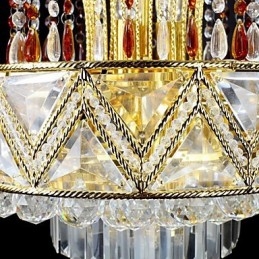 Lustre de metal com pintura de cristal clássico tradicional