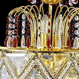 Lustre de metal com pintura de cristal clássico tradicional