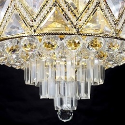 Lustre de metal com pintura de cristal clássico tradicional