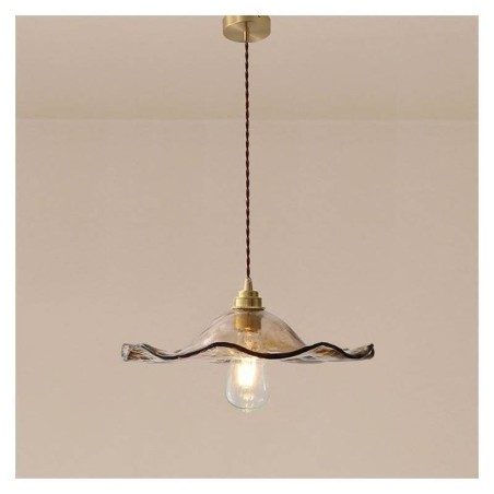 Luminária pendente de vidro com folha de lótus Luminária decorativa criativa Luminária pendente de vidro com folha de lótus Luminária decorativa criativa