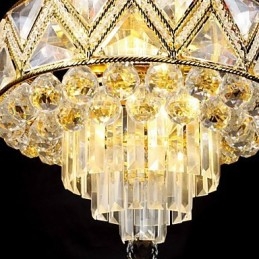 Lustre de metal com pintura de cristal clássico tradicional