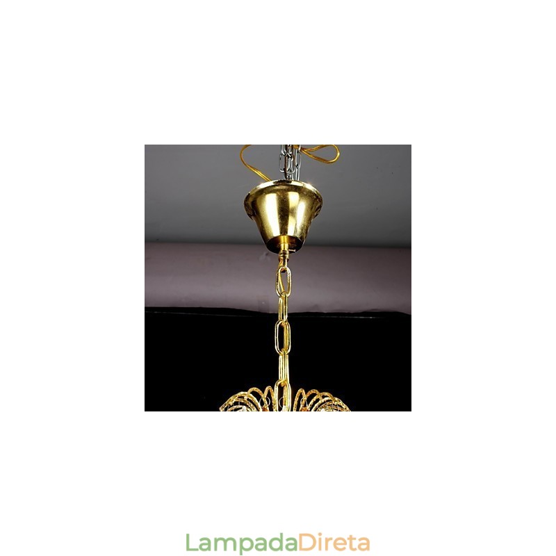 Lustre de metal com pintura de cristal clássico tradicional