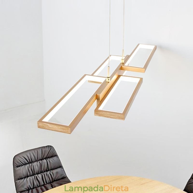 Luminária pendente moderna de teto horizontal