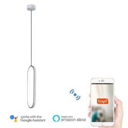 Luminária pendente oval em acrílico decorativa