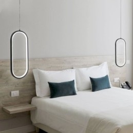 Luminária pendente oval em acrílico decorativa