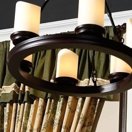 Lustre Vintage 6 Luzes Aço e Vidro