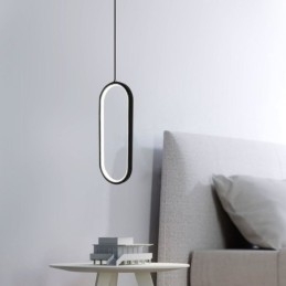 Luminária pendente oval em acrílico decorativa