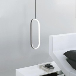 Luminária pendente oval em acrílico decorativa