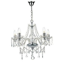 Lustre de cristal cromado clássico tradicional em metal